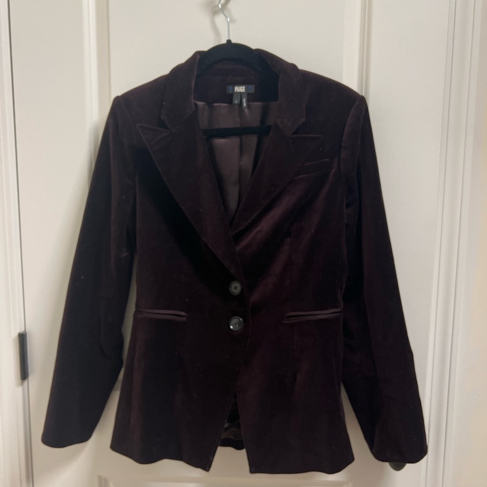 Plum velvet blazer
